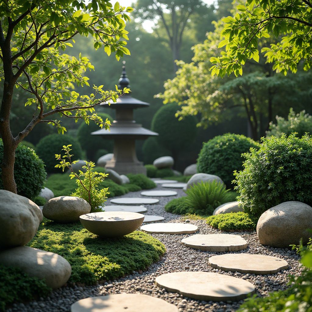 Meditation garden peaceful retreat space